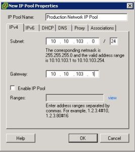 New IP Pool Properties