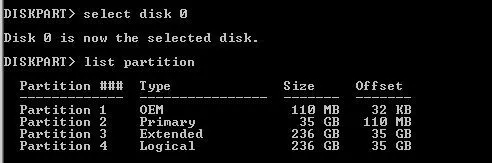 diskpart-listpartition