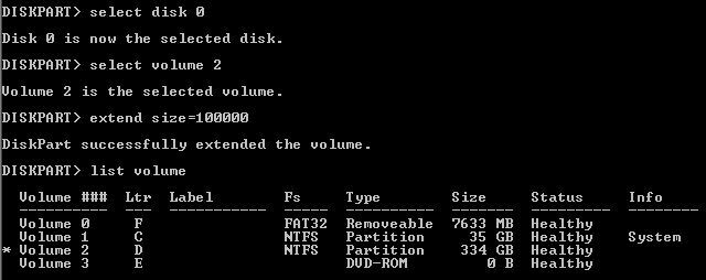 diskpart-extend
