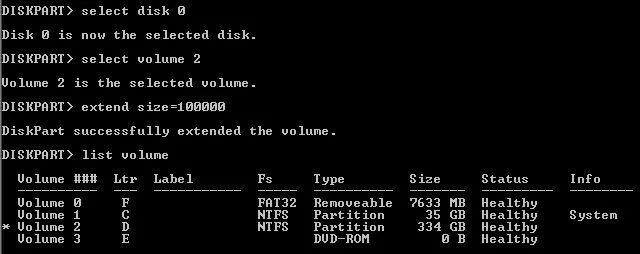 diskpart-extend