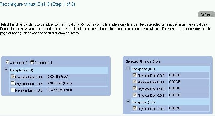 Select Physical Disks to add to the vDisk