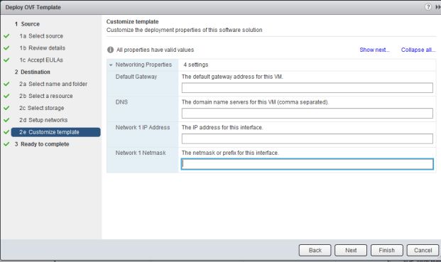 IP and DNS  values