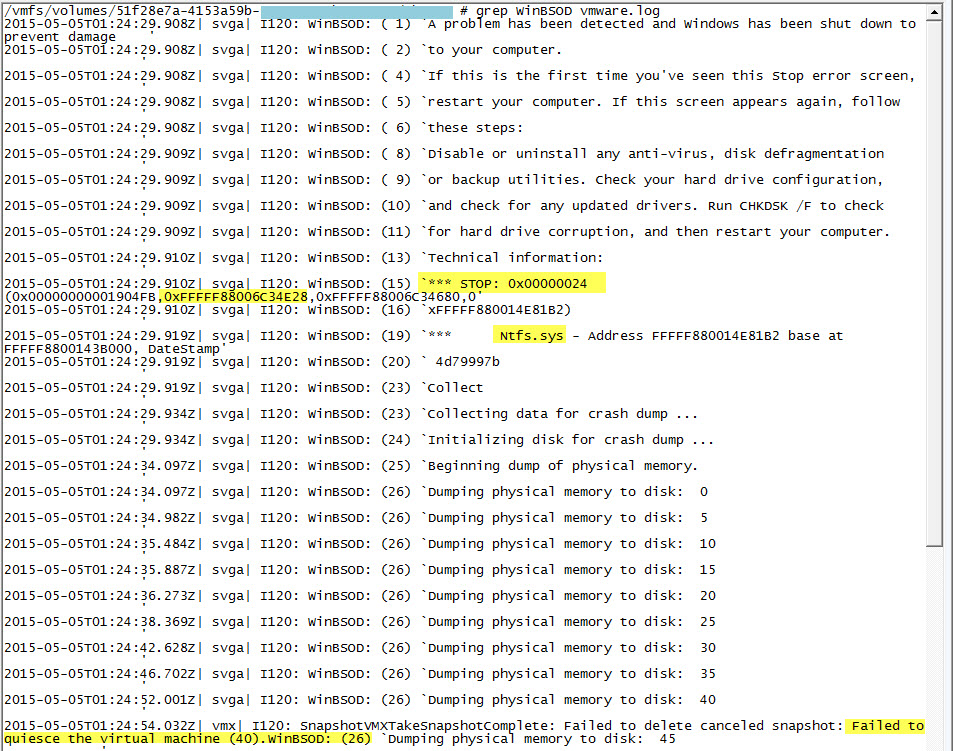 vmware-logs